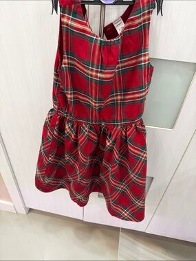 Carter's Red Green Plaid Sleeveless Holiday Dress